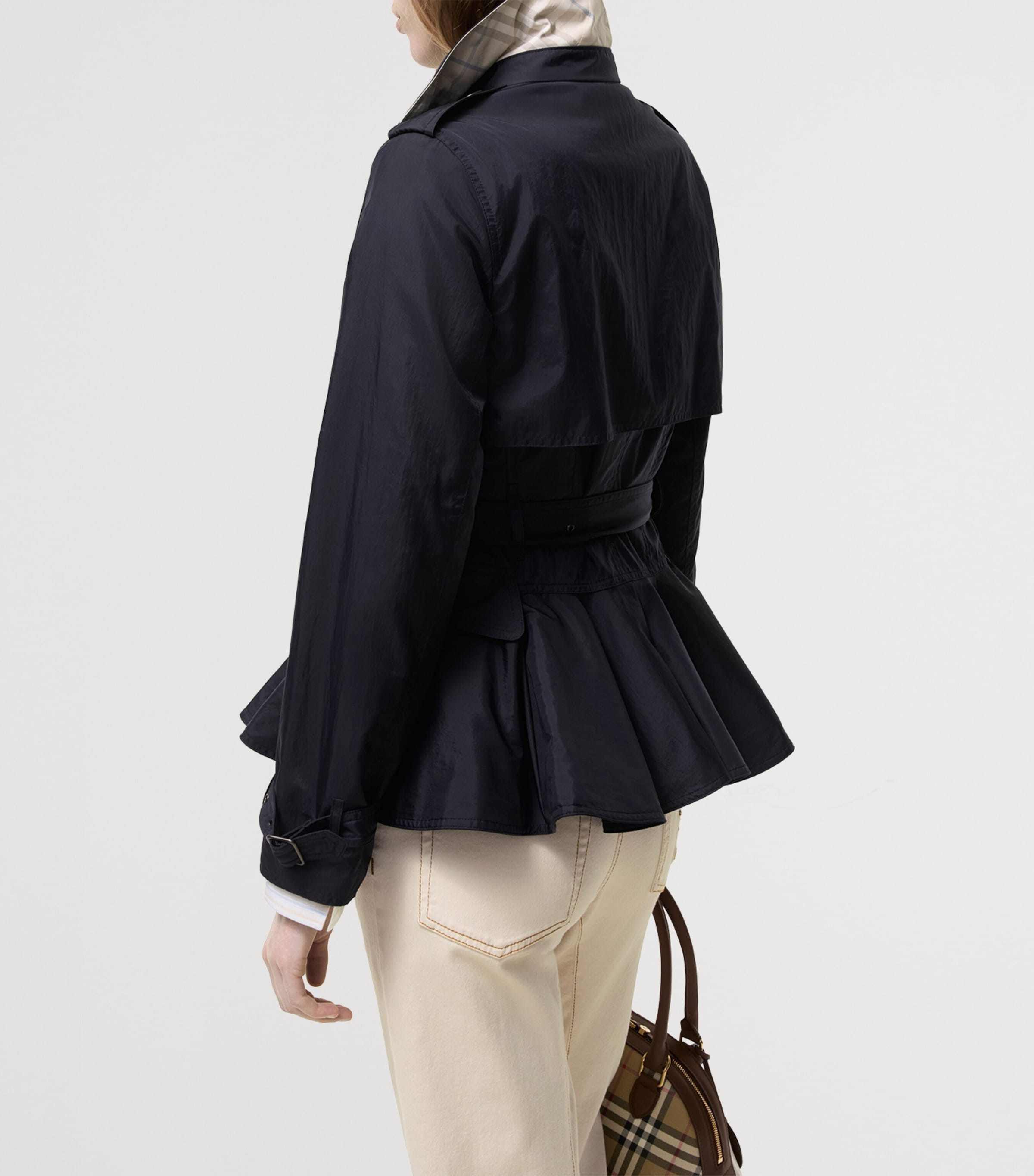 Burberry Womens Pembury Trench Jacket Navy Image 5