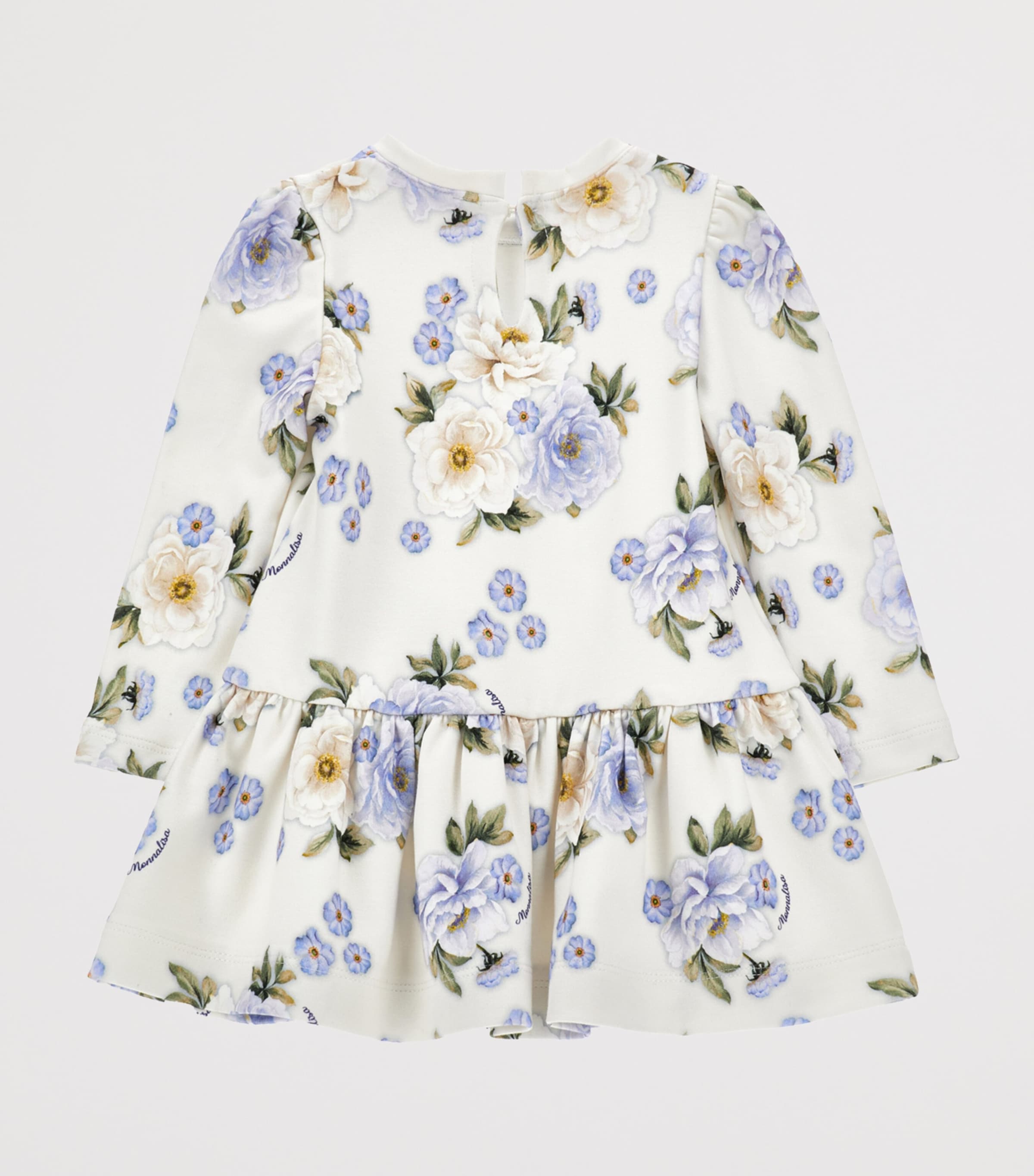 Floral Dress (3-36 Months) ECRU/CELESTE Image 1