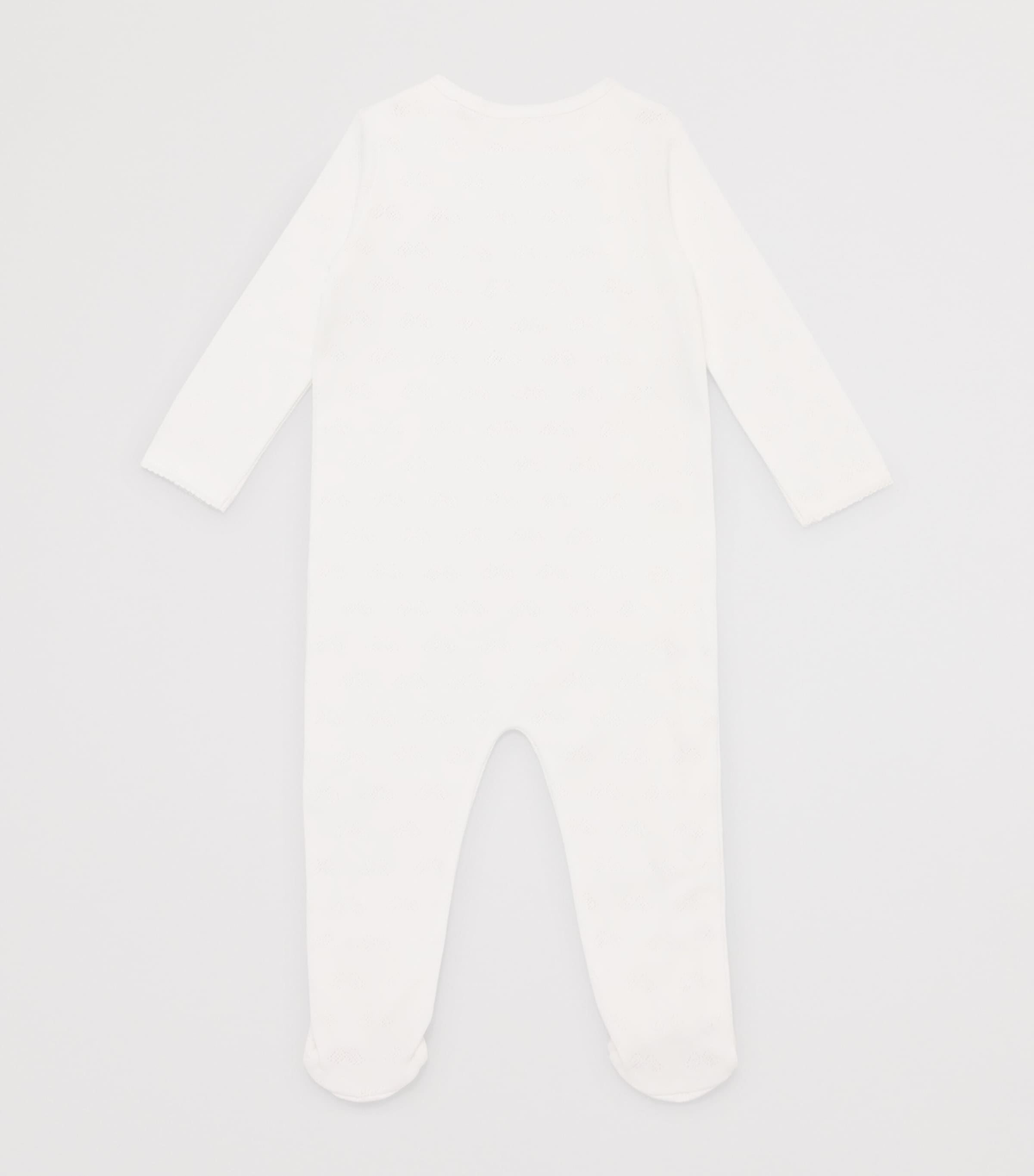 Marie-Chantal Pointelle-Knit Angel Wing All-In-One (3-12 Months) White Image 2