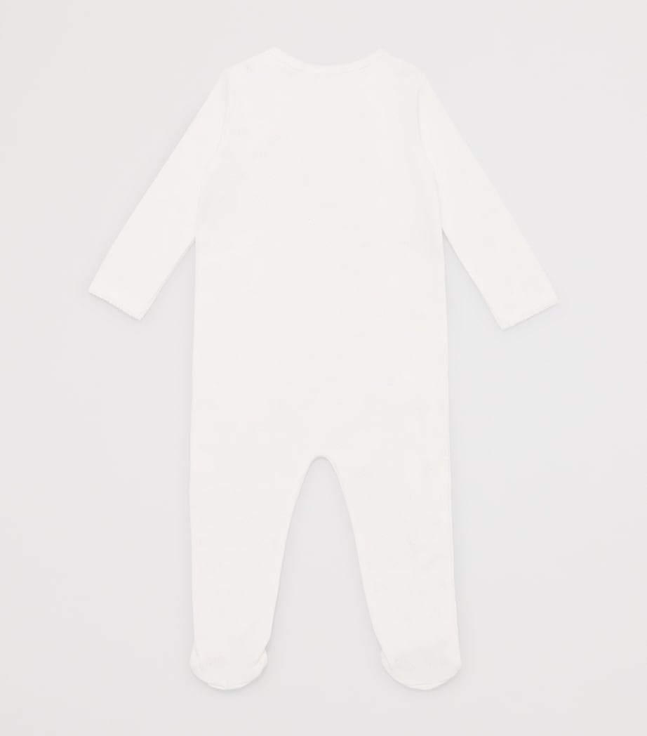 Pointelle-Knit Angel Wing All-In-One (3-12 Months) WHITE Image 2