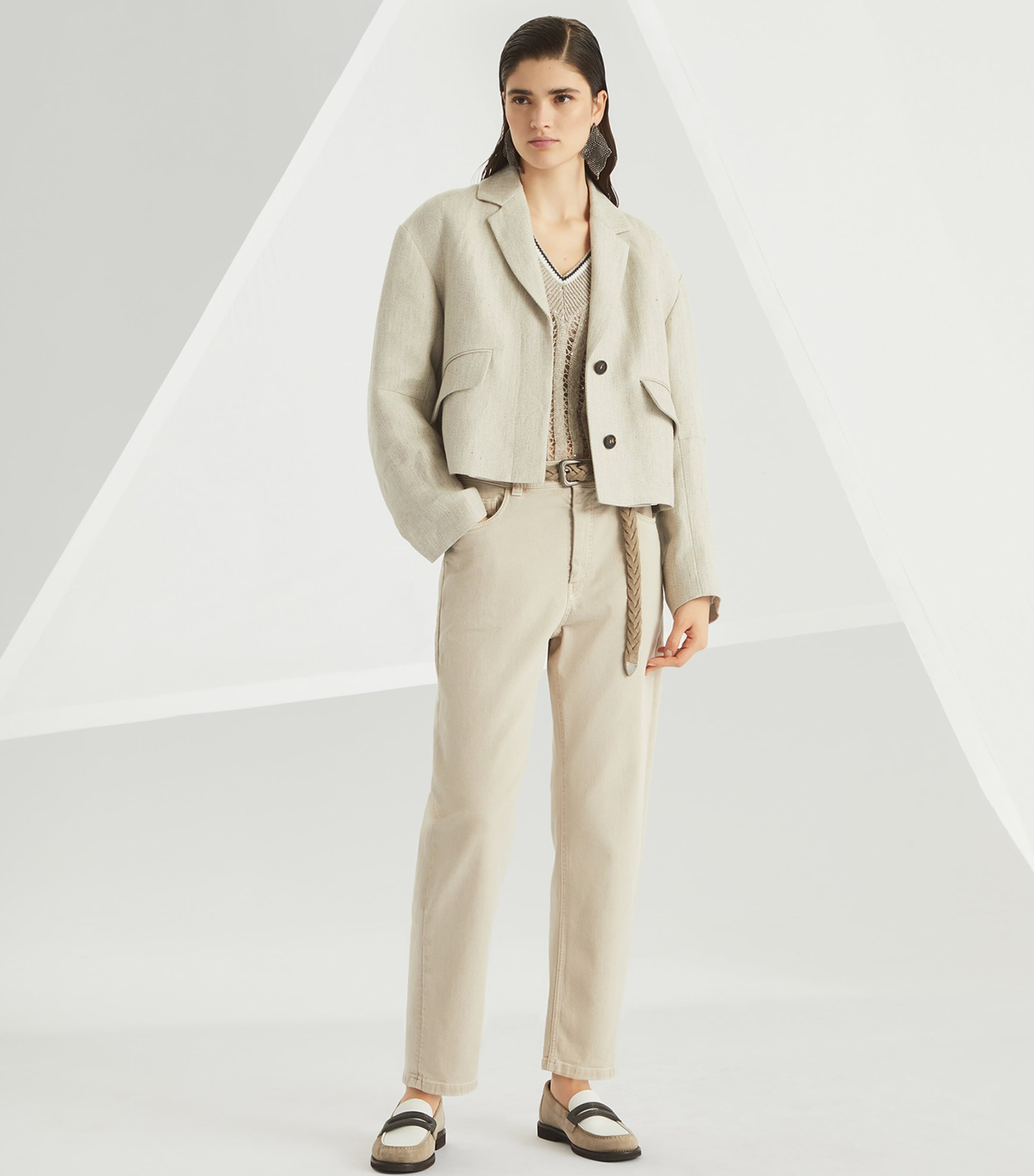 Brunello Cucinelli Garment-Dyed Baggy Tapered Jeans | Harrods US