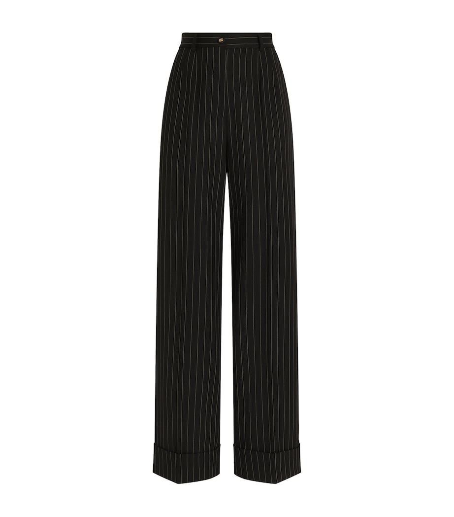 Stretch-Wool Pinstripe Trousers S8051-STRI Image 1