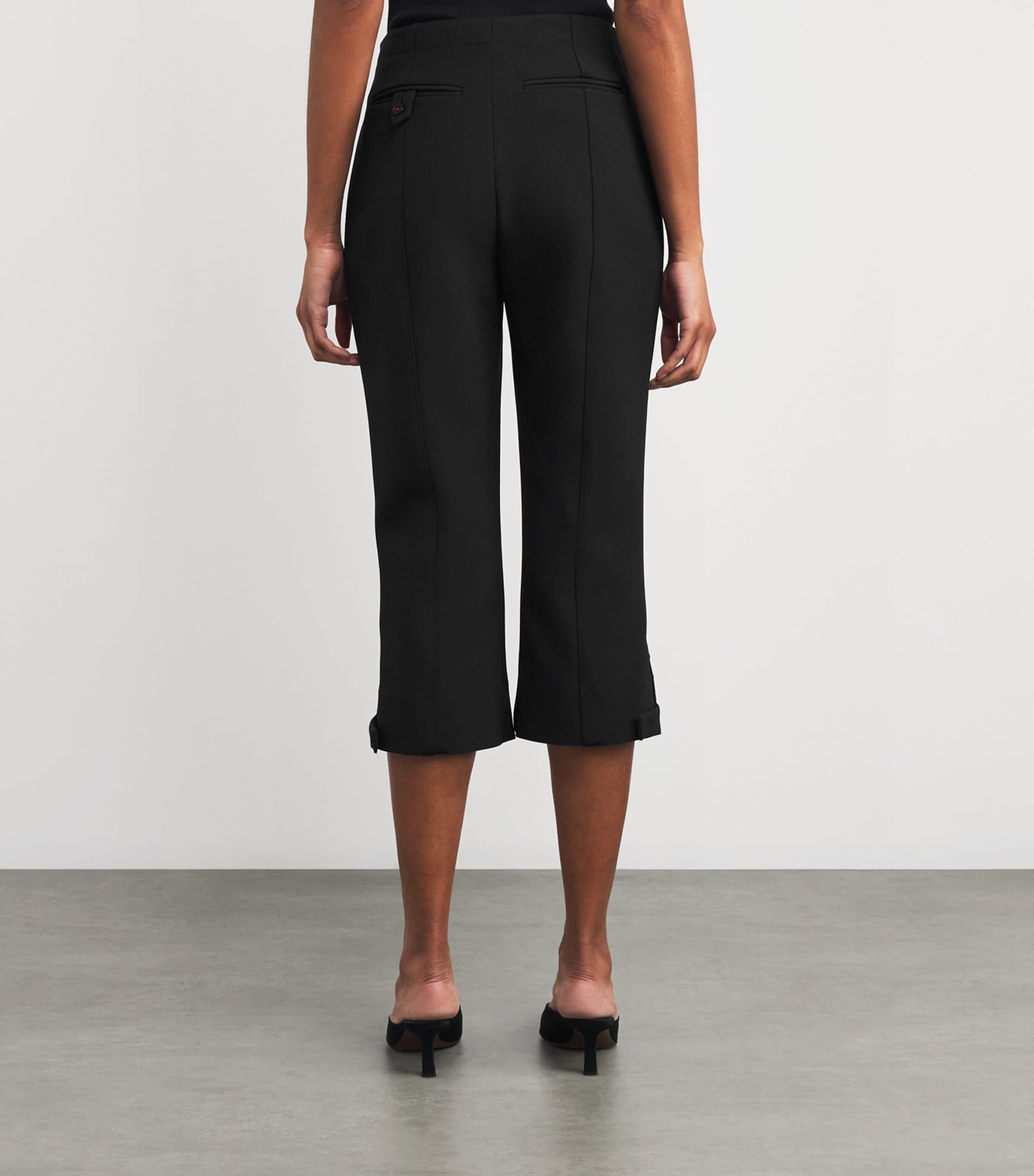 Victoria Beckham Tab-Detail Cropped Trousers | Harrods US