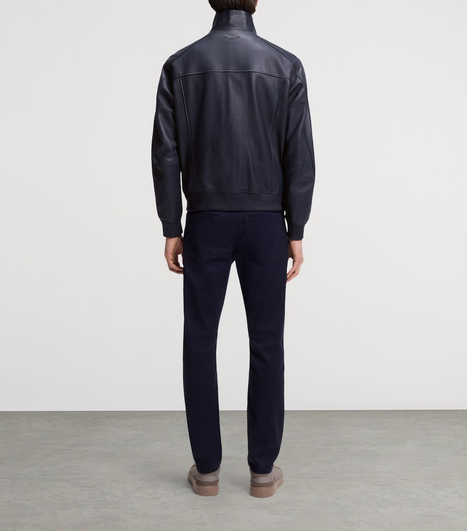 BOSS Mens x Aston Martin Lamb Leather Jacket Image 3