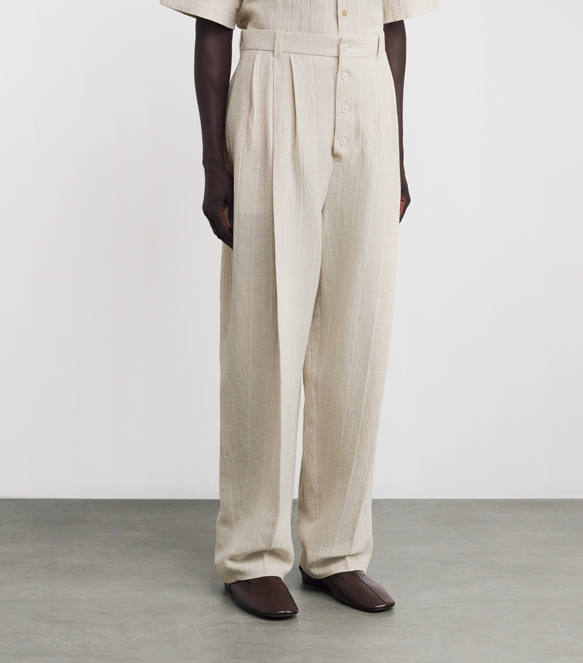 JACQUEMUS スラックス　パンツ　リネン b9e6ff30e2ff2465b25ab45c7c4ca8