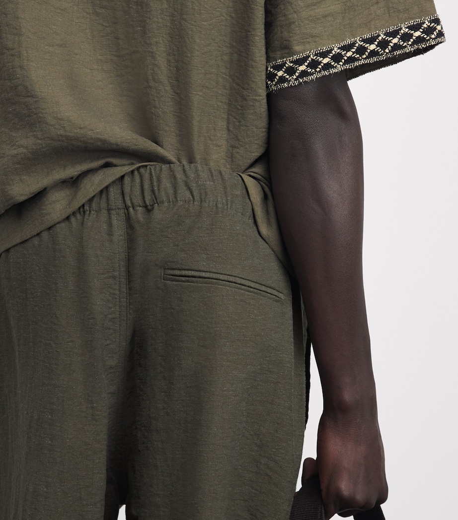 COMMAS Mens Drawstring Resort Trousers Dark Taupe Image 3