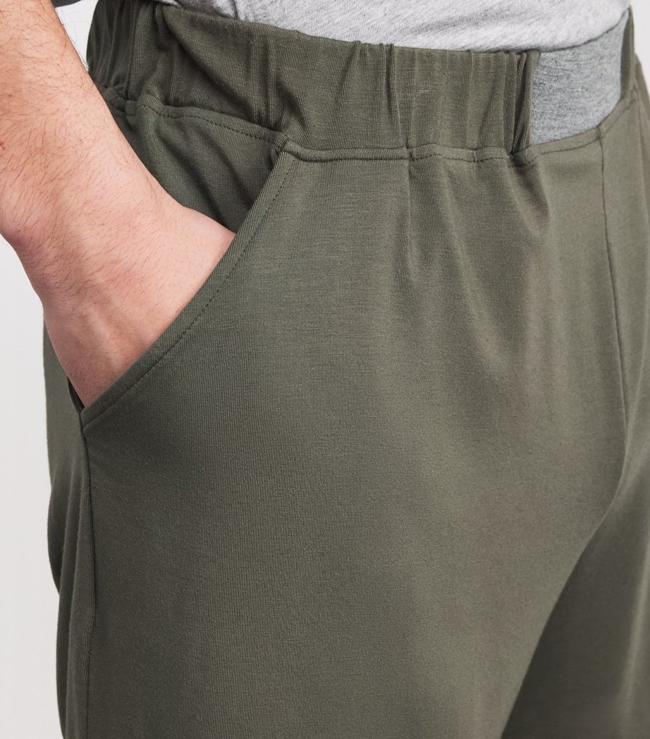 Stretch-Modal Lounge Shorts CHA GREEN/LT GREY Image 6