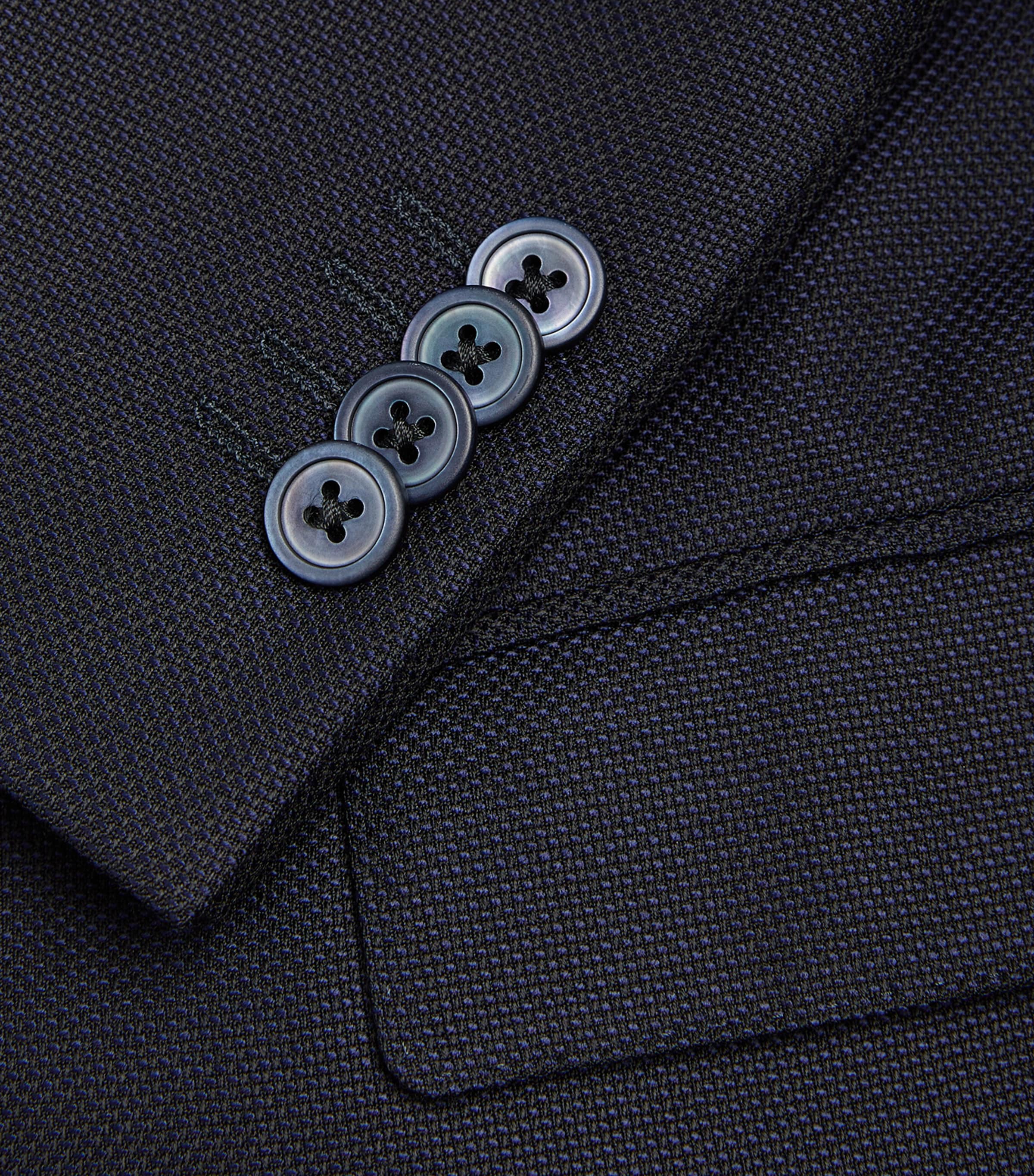 Hopsack Wool Blazer 003-NAVY Image 5