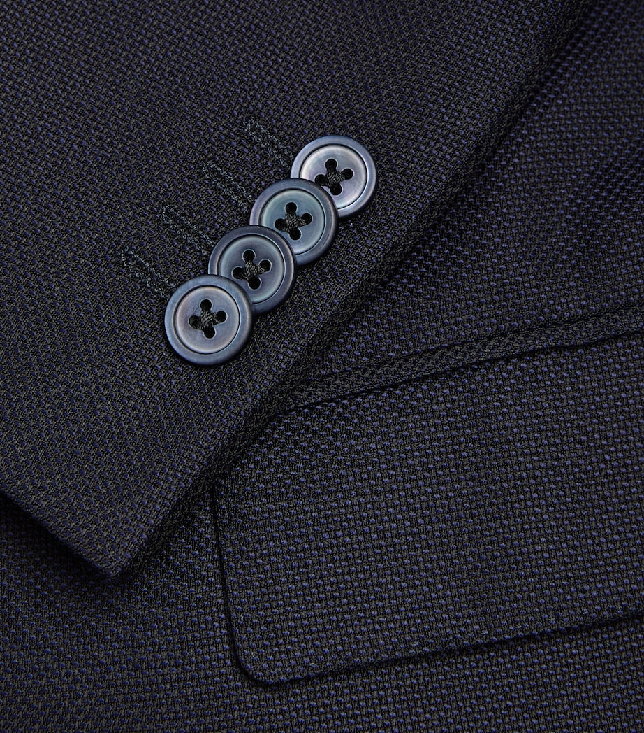 Hopsack Wool Blazer 003-NAVY Image 5