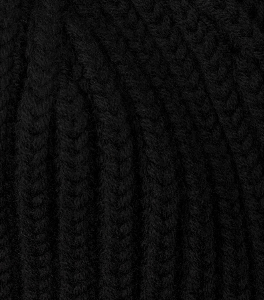 Prada Wool Logo Beanie Black Image 2
