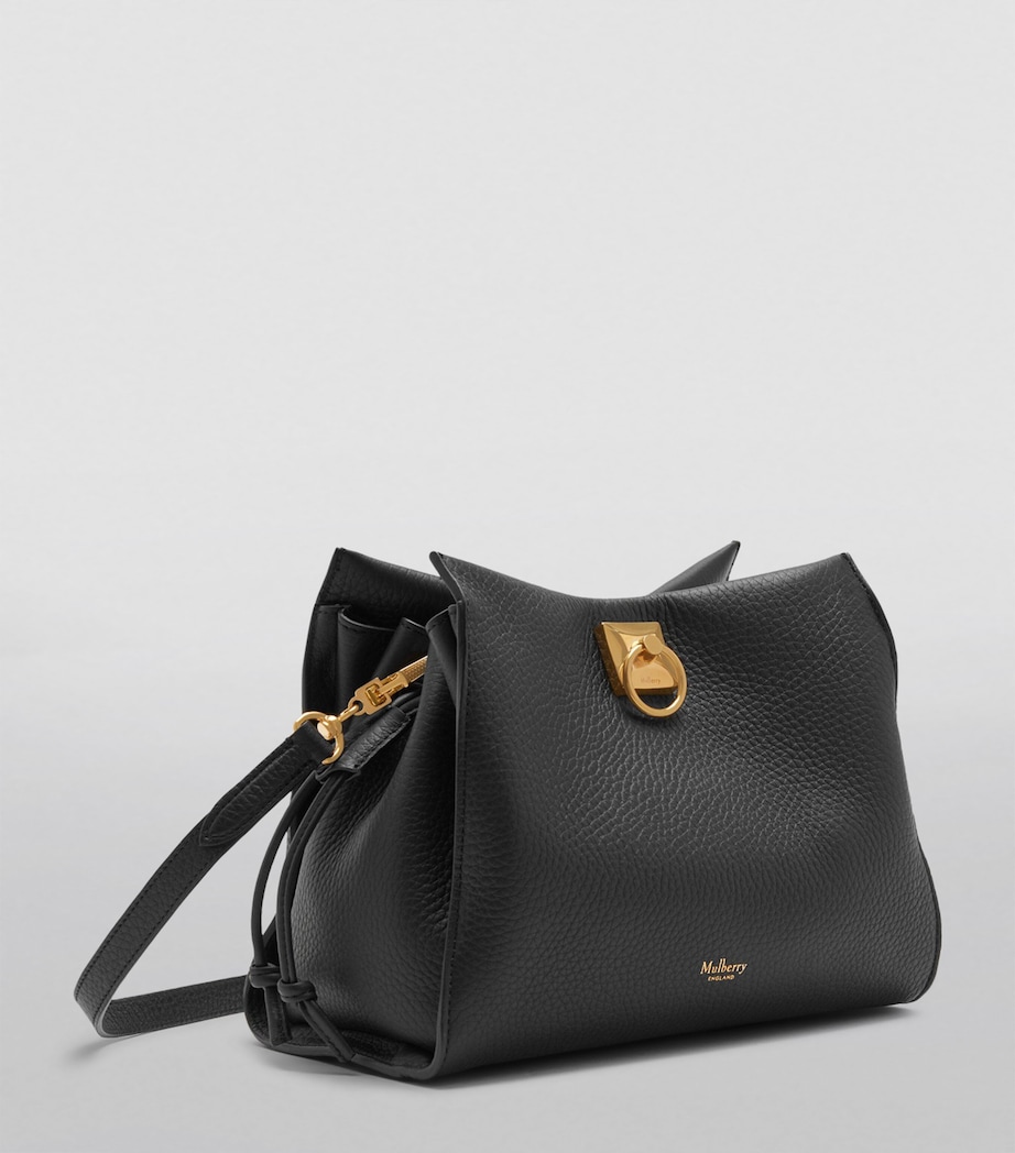Small Leather Iris Shoulder Bag BLACK MIDNIGHT-BLACK Image 2