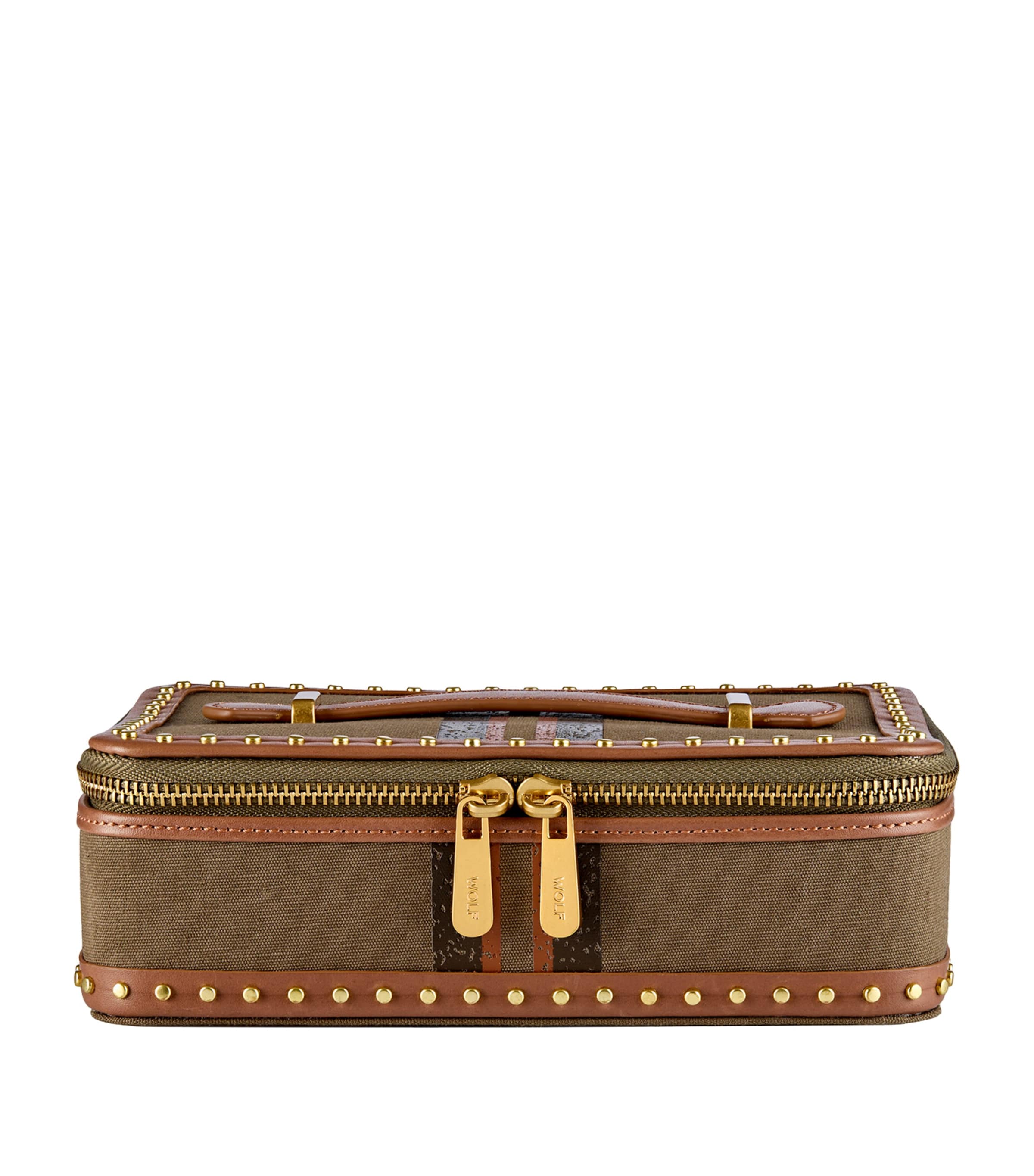 Ida Travel Zip Jewellery Case KHAKI Image 1