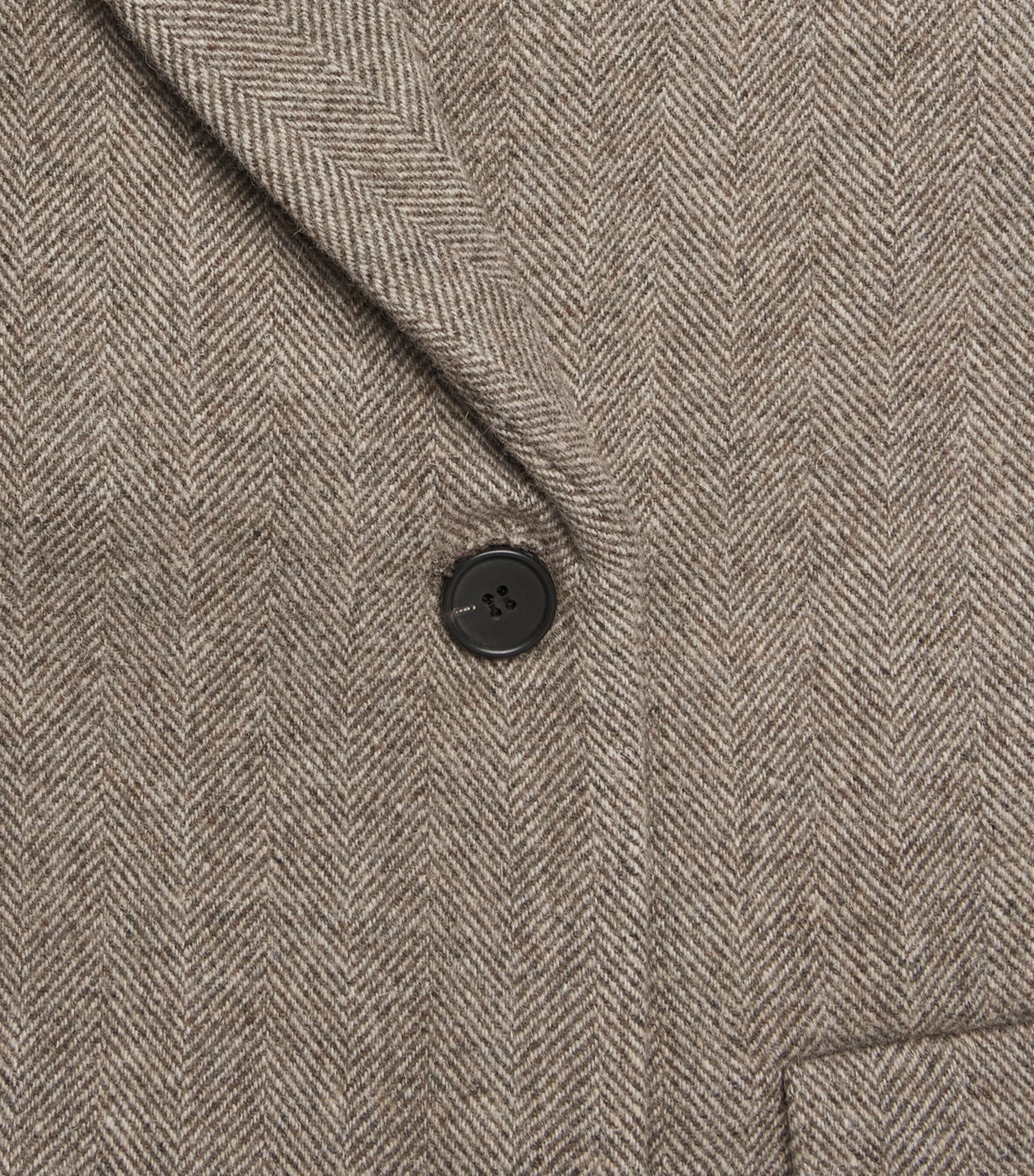 Source Unknown Womens Wool Double-Breasted Reyna Long Coat Beige Image 6