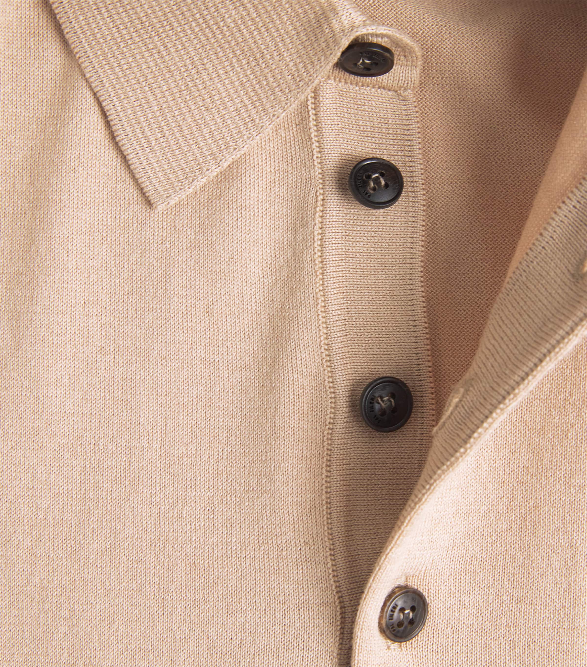 Silk-Cotton Polo Shirt 38 LIGHT BROWN Image 5