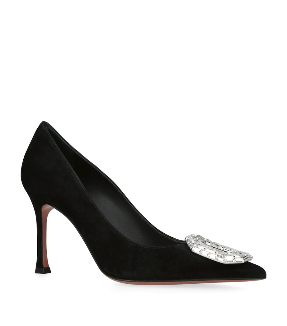 Suede Camelia Pumps 90 BLACK Image 5