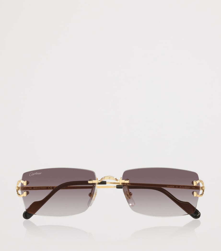 Metal Rectangular Sunglasses 2300L1 Image 5