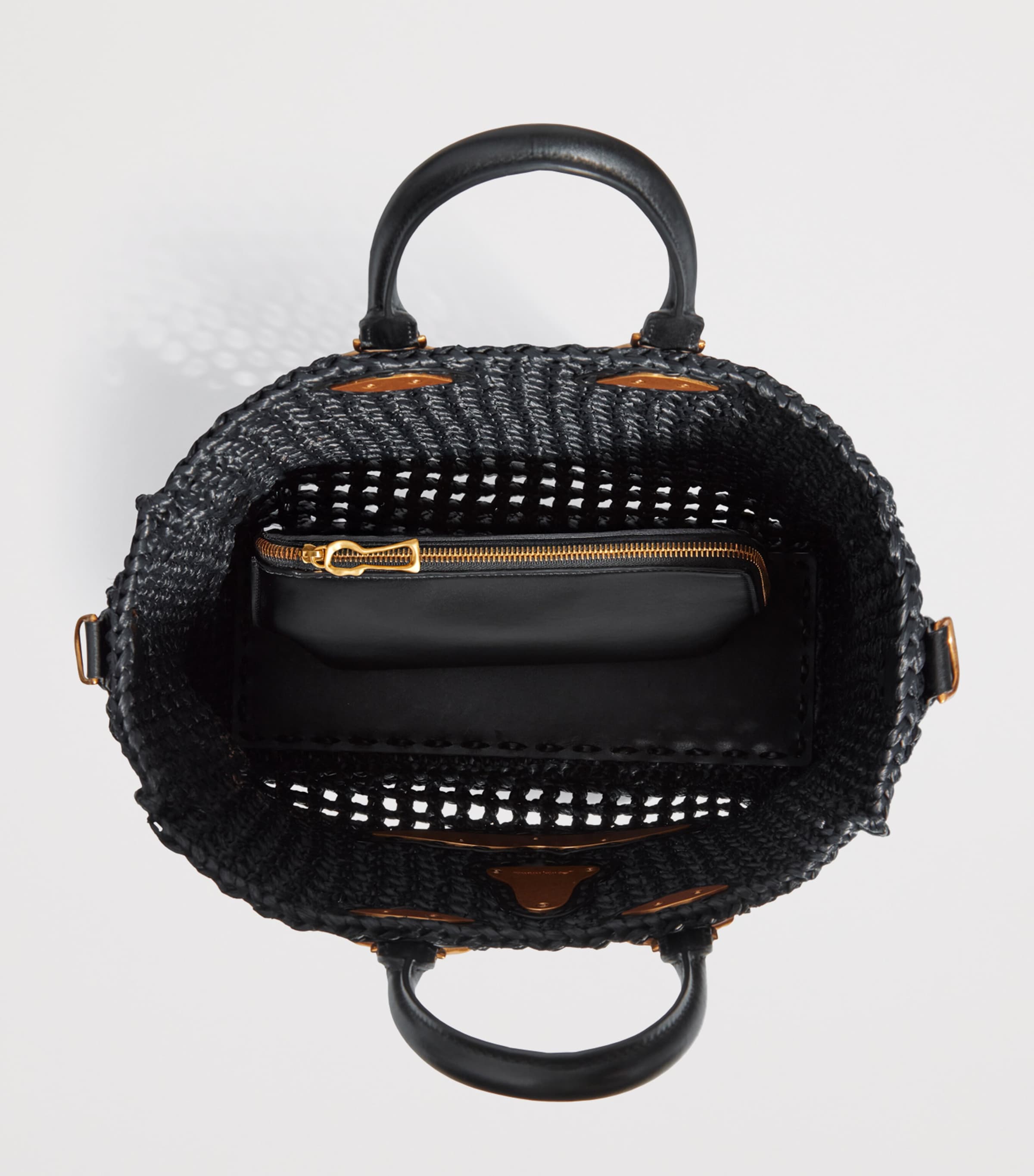 Raffia Face Tote Bag 999 BLACK Image 4