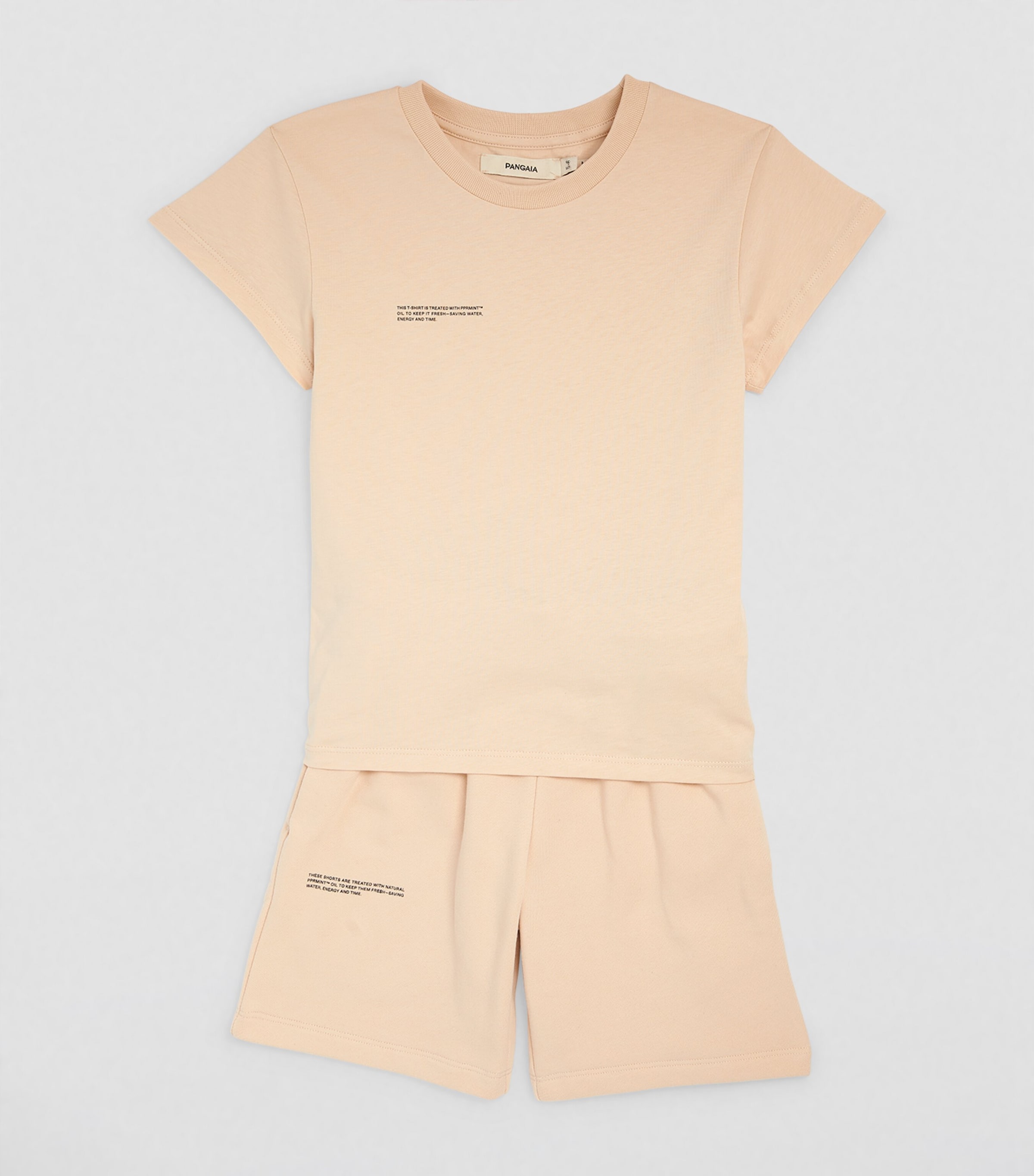 Pangaia Kids Organic Cotton 365 Sweatshorts (3-11 Years) Sand Image 2