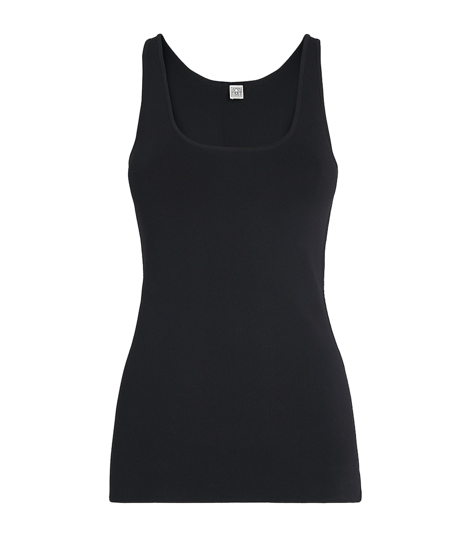 Rib-Knit Tank Top BLACK 001 Image 1