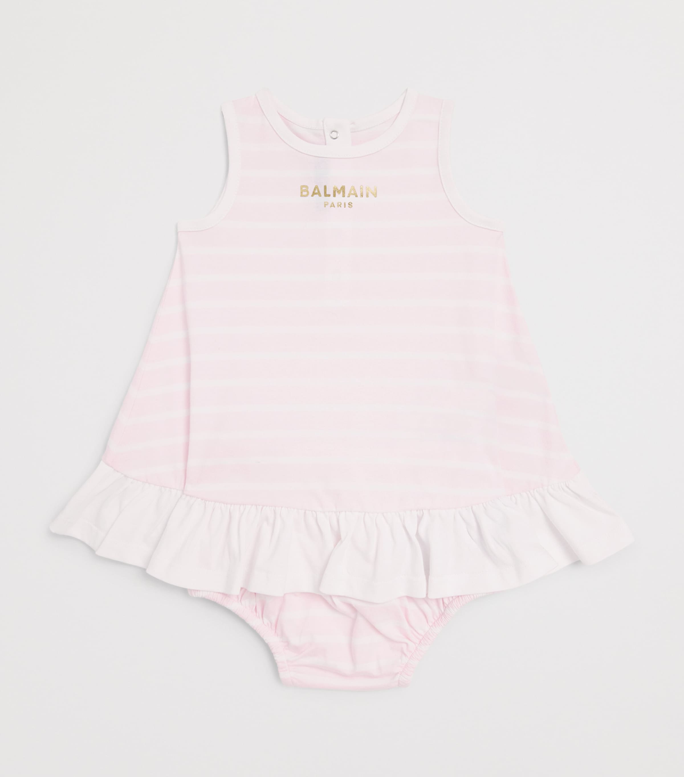 Cotton Stripe Dress and Bloomers (6-36 Months) 51EBC ROSA/BIANCO Image 3