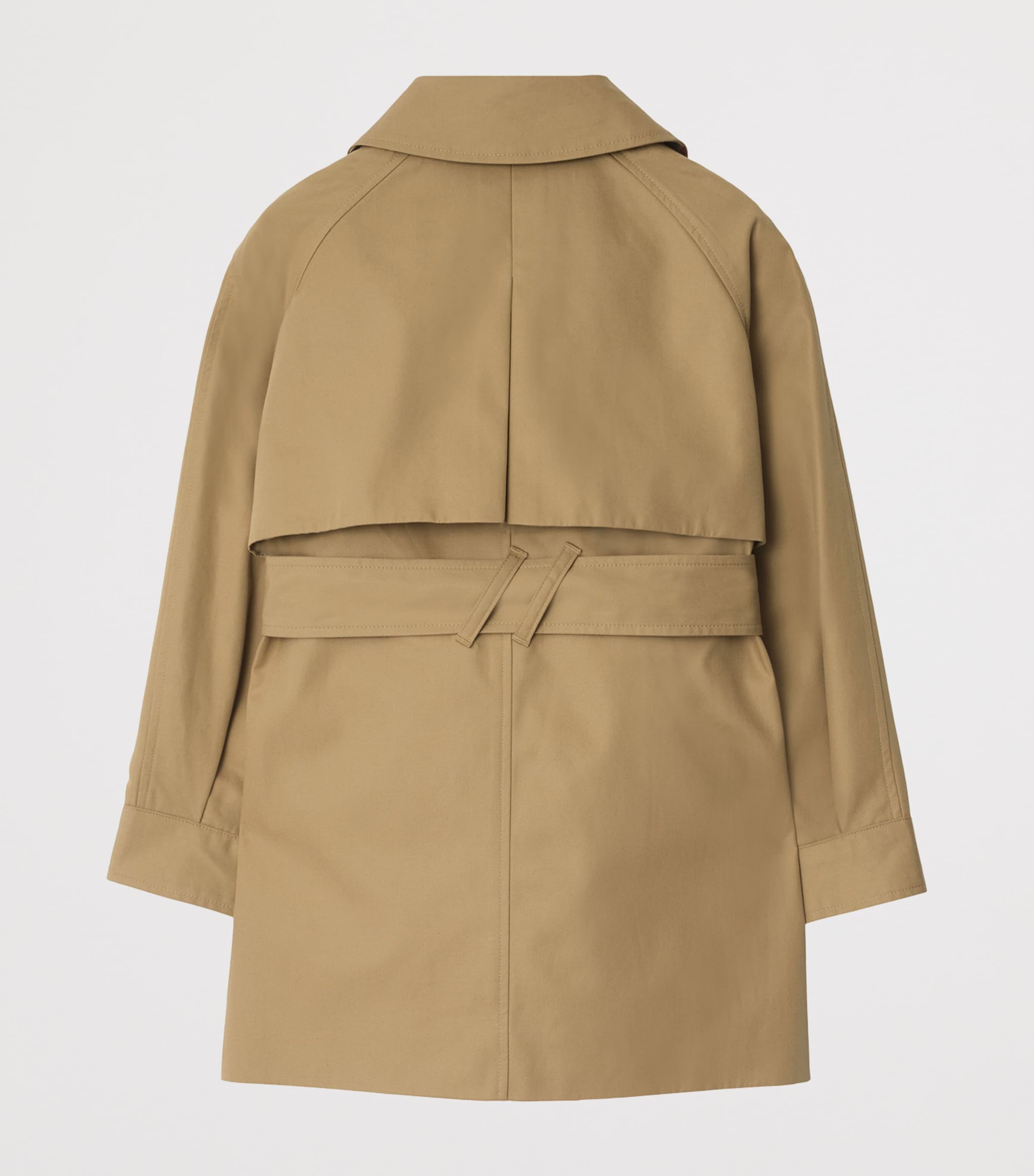 Cotton Hooded Trench Coat (3-12 Years) SAND Image 3