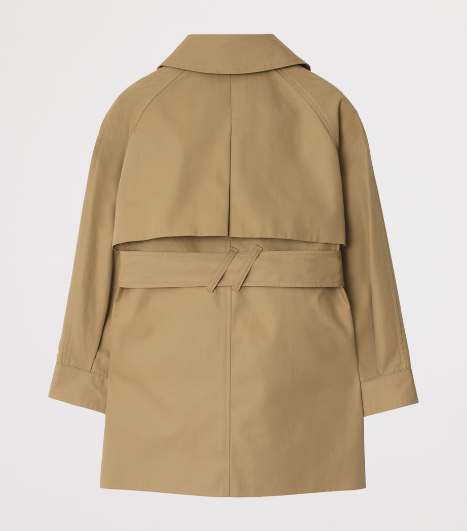 Cotton Hooded Trench Coat (3-12 Years) SAND Image 3