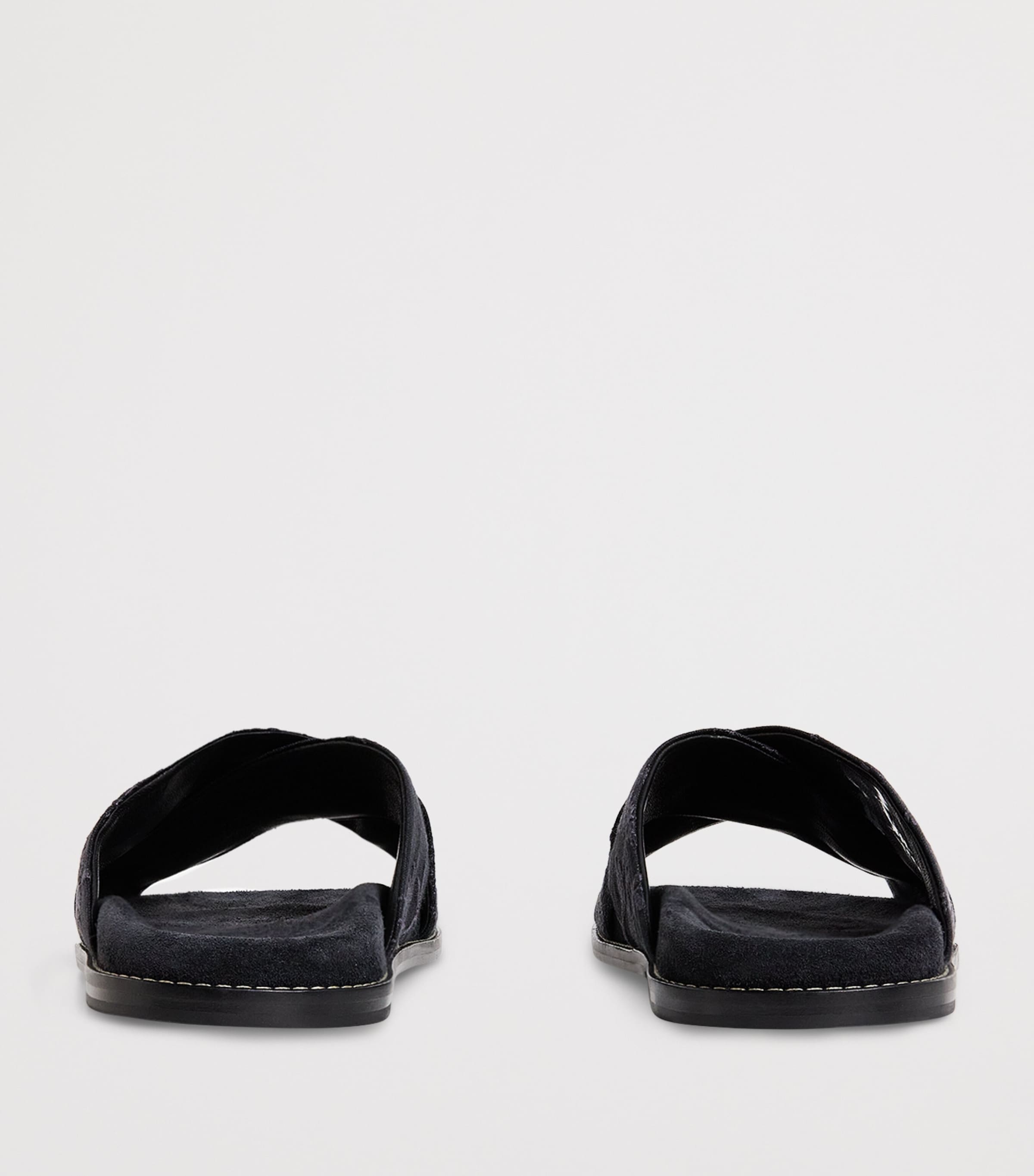 Embroidered Crossover Slides NERO Image 4