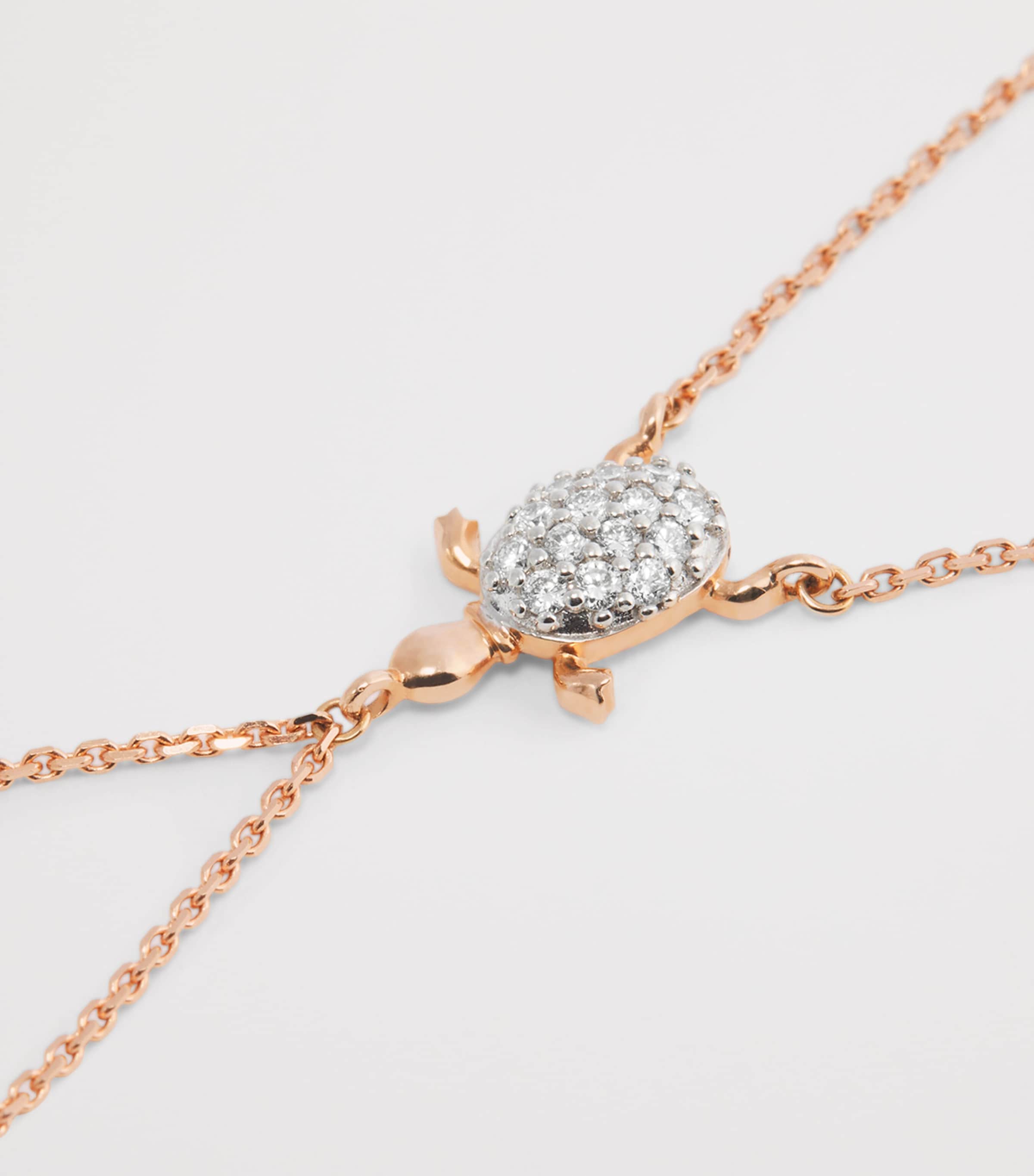 Rose Gold and Blue Diamond Seahorse Necklace BLUE Image 4