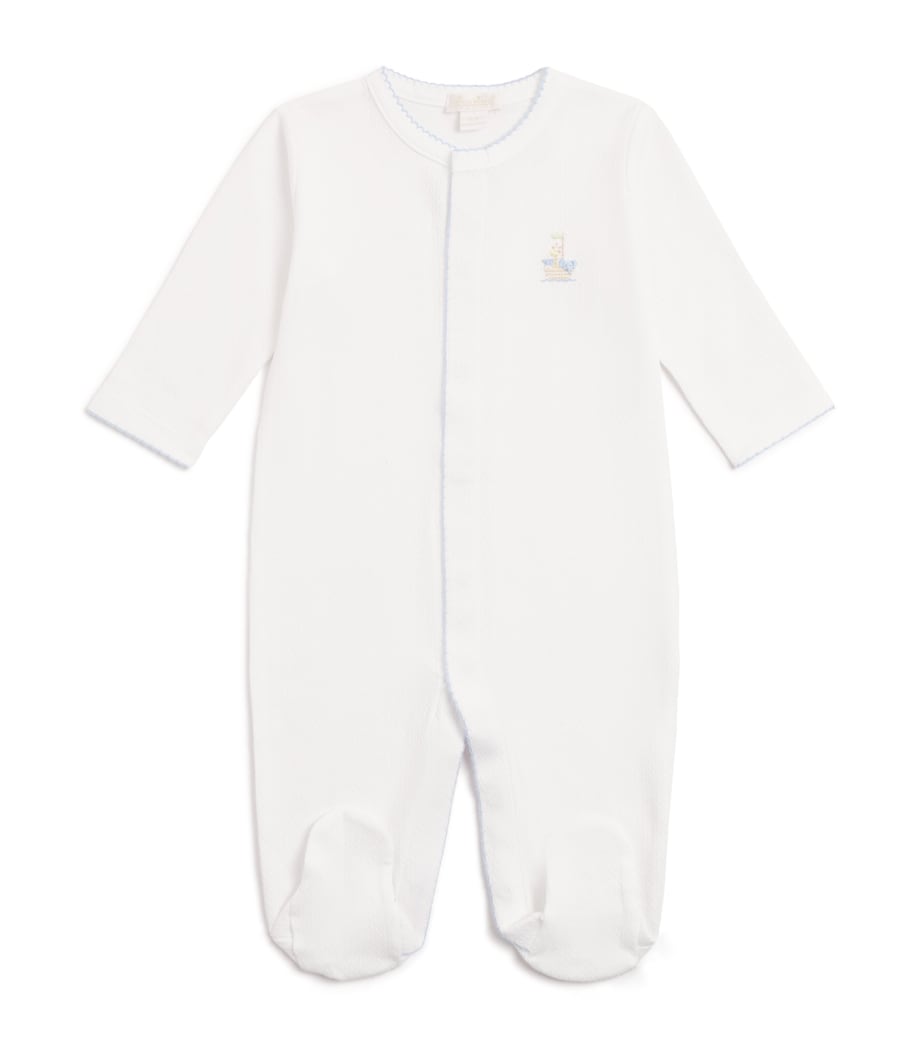 Pima Cotton Noah's Arc All-In-One (0-9 Months) K191WHITE/LT BLUE Image 1