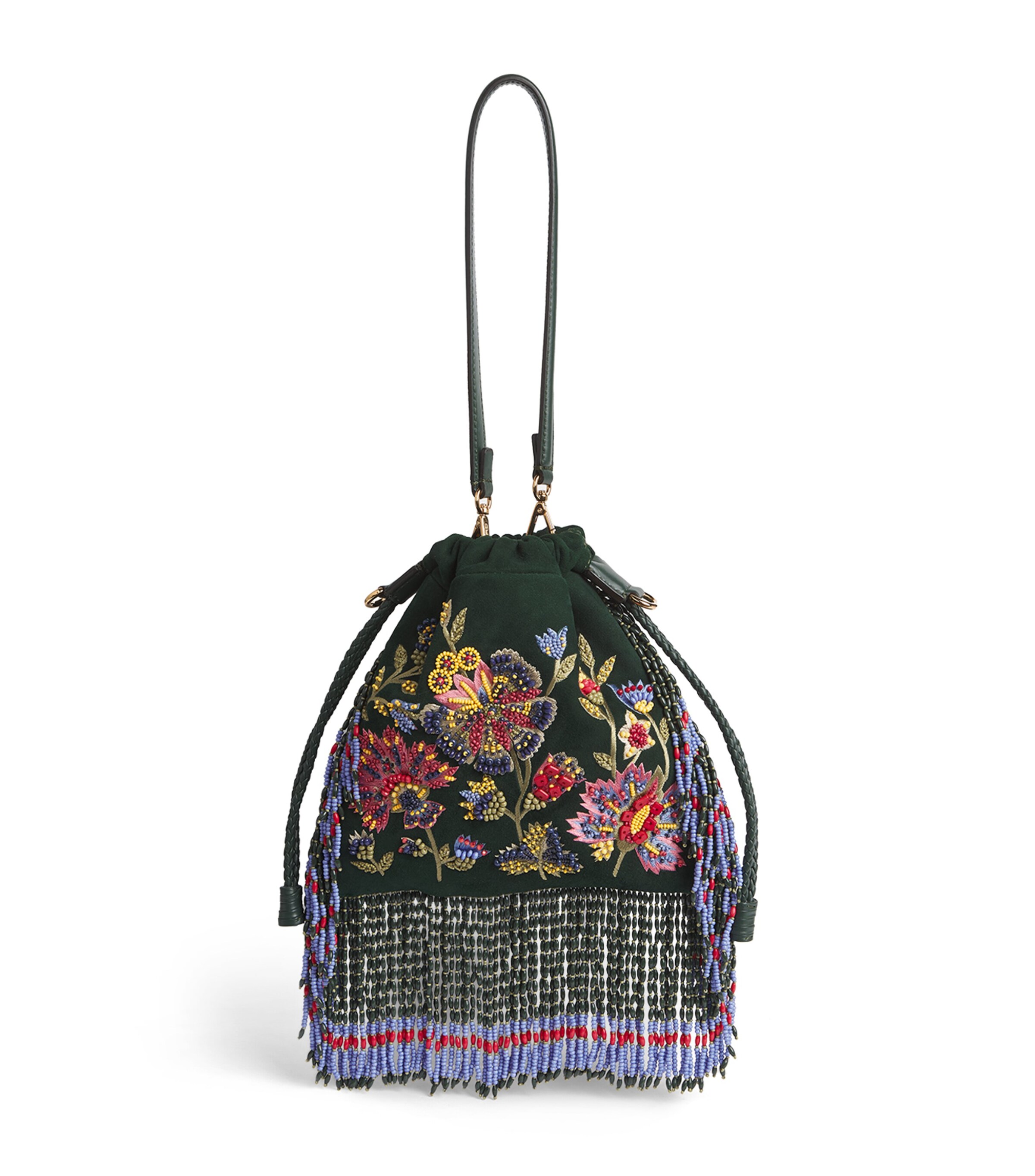 Etro Beaded Kalispera Shoulder Bag Green Image 1