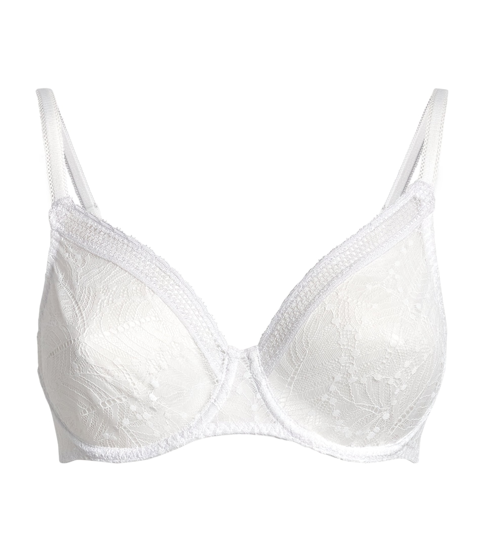 Simone Perele Lace Comète Plunge Bra Blanc