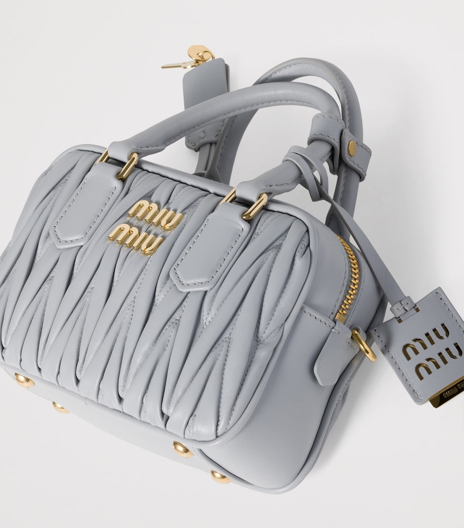 Nappa Leather Matelassé Arcadie Top-Handle Bag F0164 Image 4