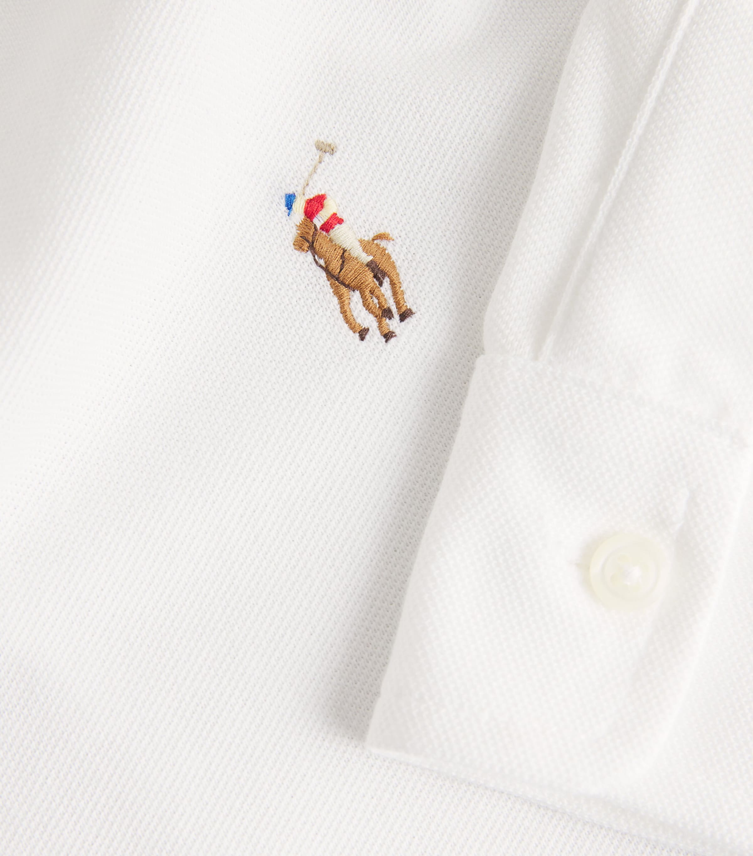 Cotton Mesh Oxford Shirt WHITE Image 5