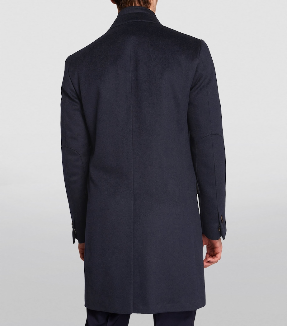 Virgin Wool Overcoat NAVY-002 Image 3