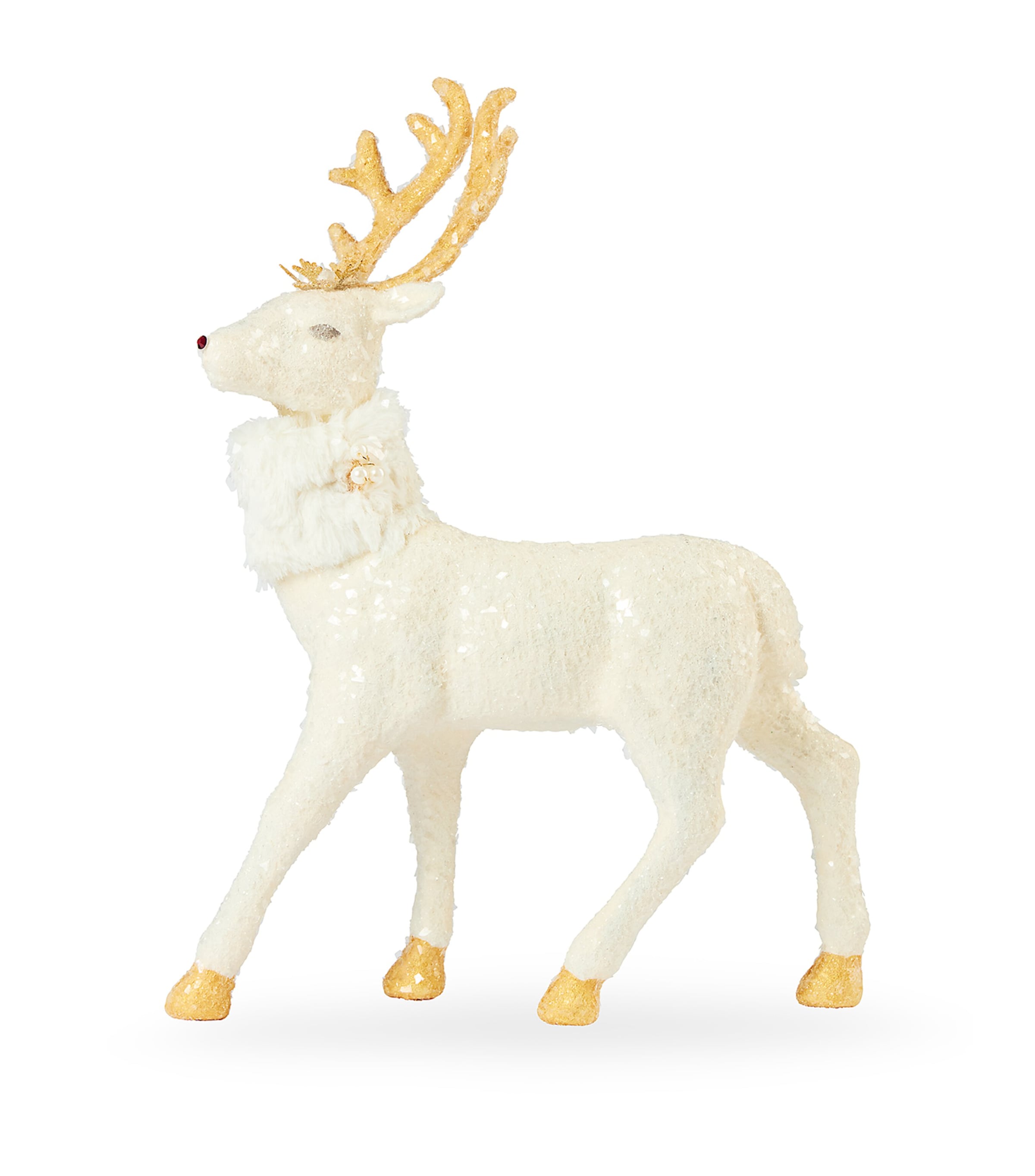 Harrods Sparkling Rudy Ornament In Neutral