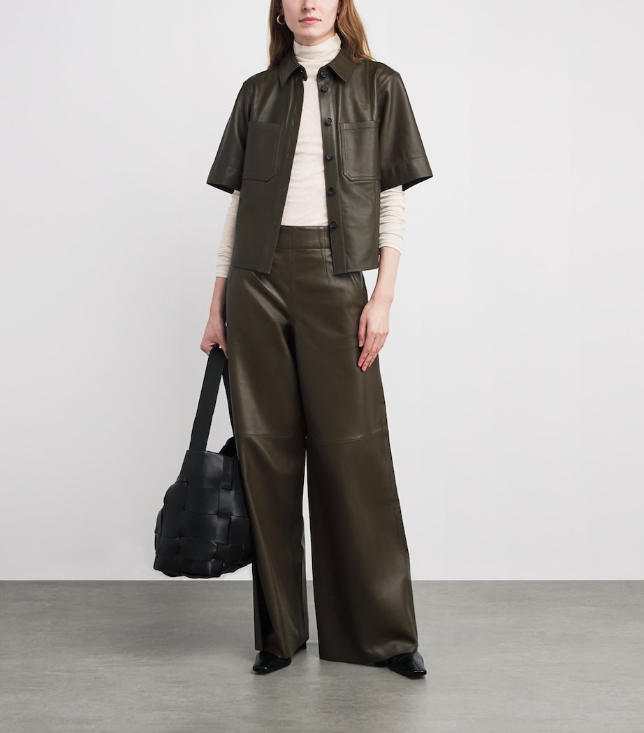 Cotton Sheer High-Neck Top OATMEAL Image 2