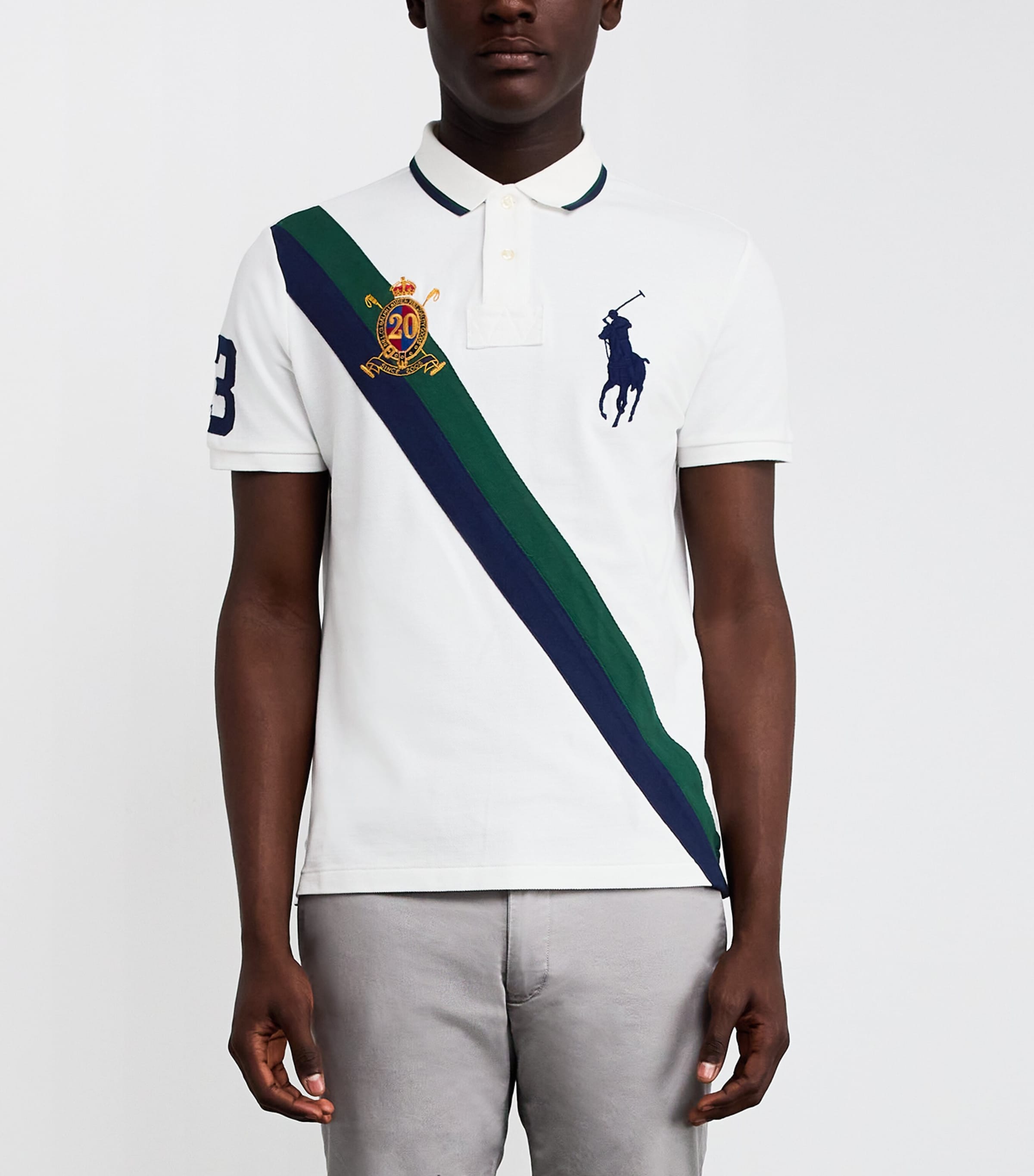 Polo Ralph Lauren Mens Cotton Big Polo Pony Polo Shirt White Image 3