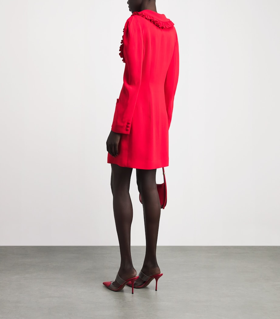 Alessandra Rich Womens Ruffled Cady Mini Dress Red Image 4