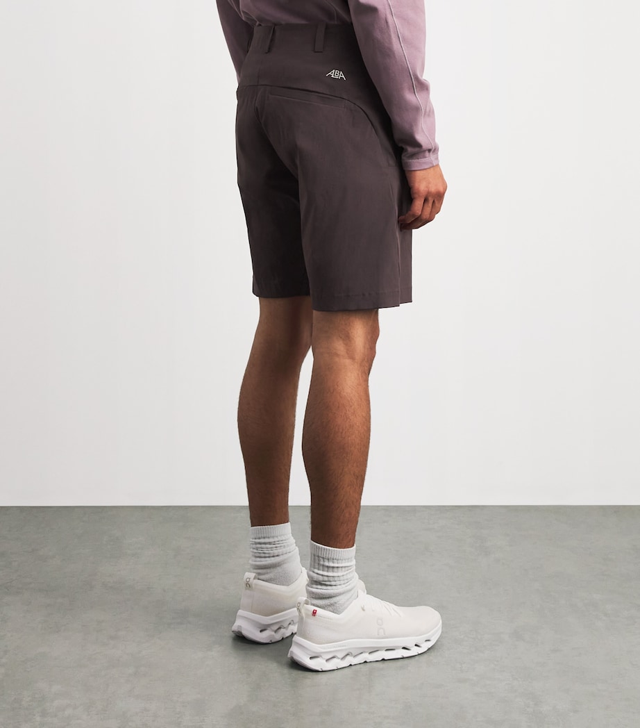 Alba Mens Cotton-Blend Techno Shorts Mud Image 5