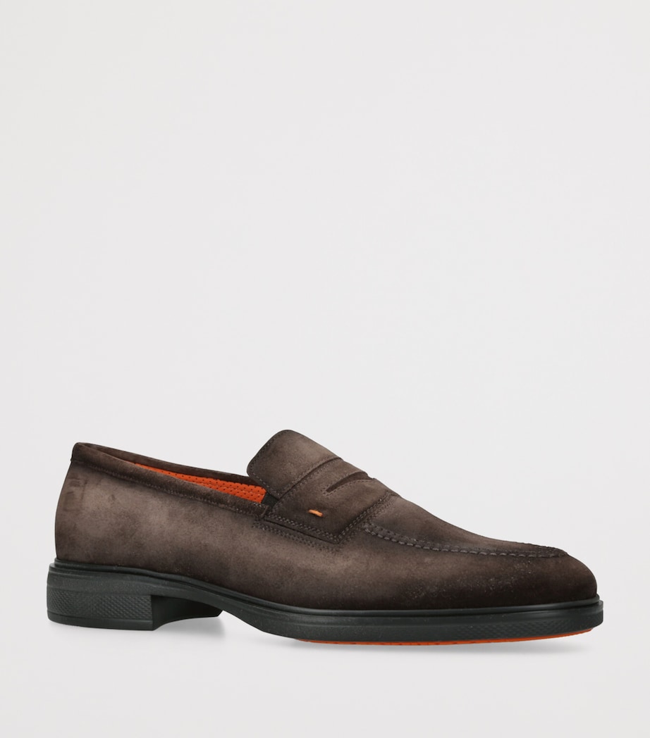 Suede Easy Penny Loafers DARK BROWN Image 3