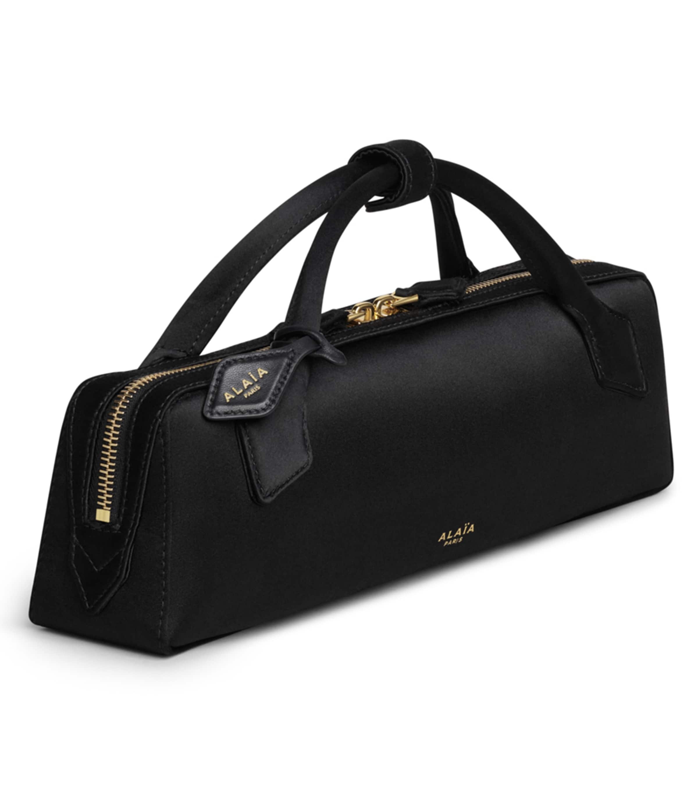Alaïa Satin Le Teckel Top-Handle Bag Noir Image 3