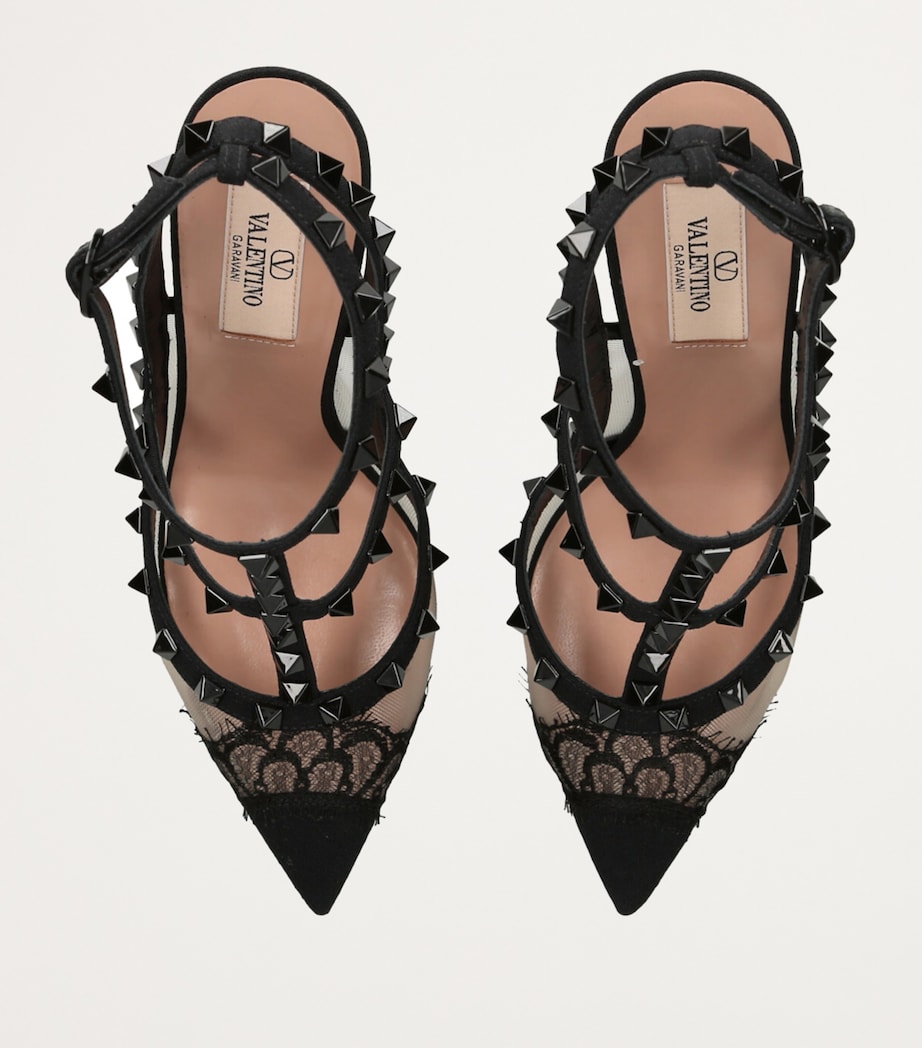 Valentino Garavani PVC Rockstud Heels 100 Black/comb Image 2
