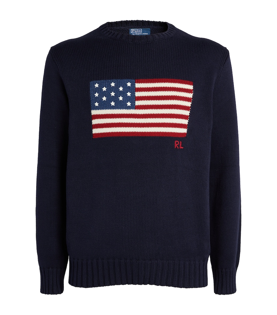 American Flag Sweater BLUE Image 1
