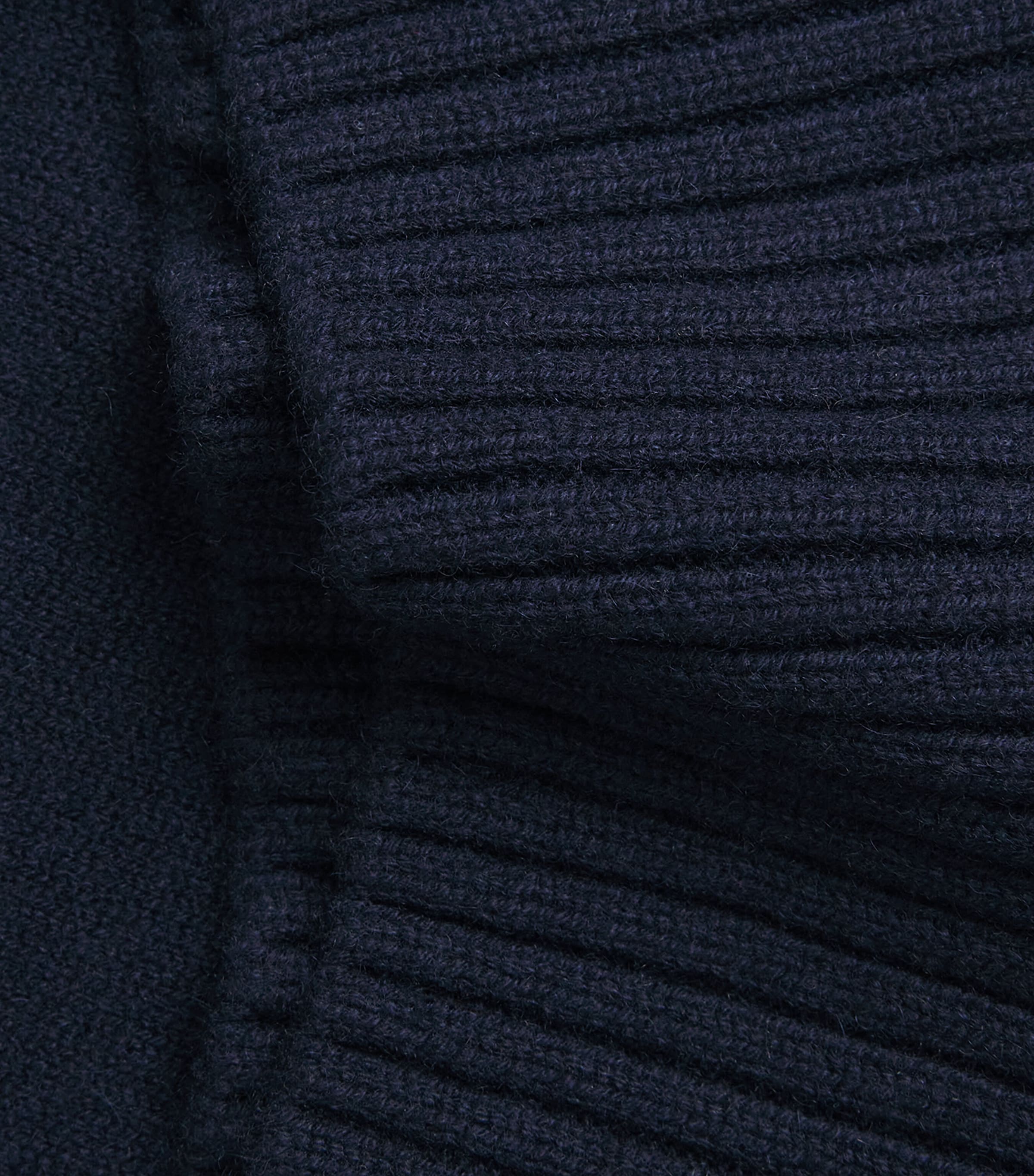 Maje Womens Cashmere-Blend High-Neck Sweater Navy Image 6