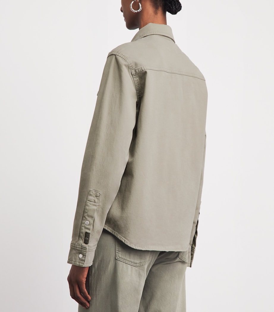 7 For All Mankind Womens Cotton Twill Shirt Cmfrt Twill M Image 5