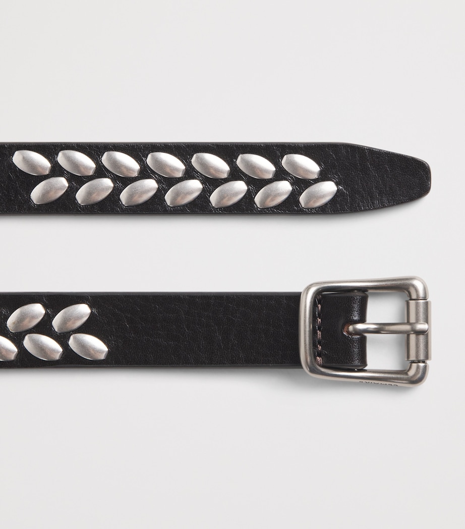 Lemaire Leather Studded Almond Belt Dark Brown Image 3