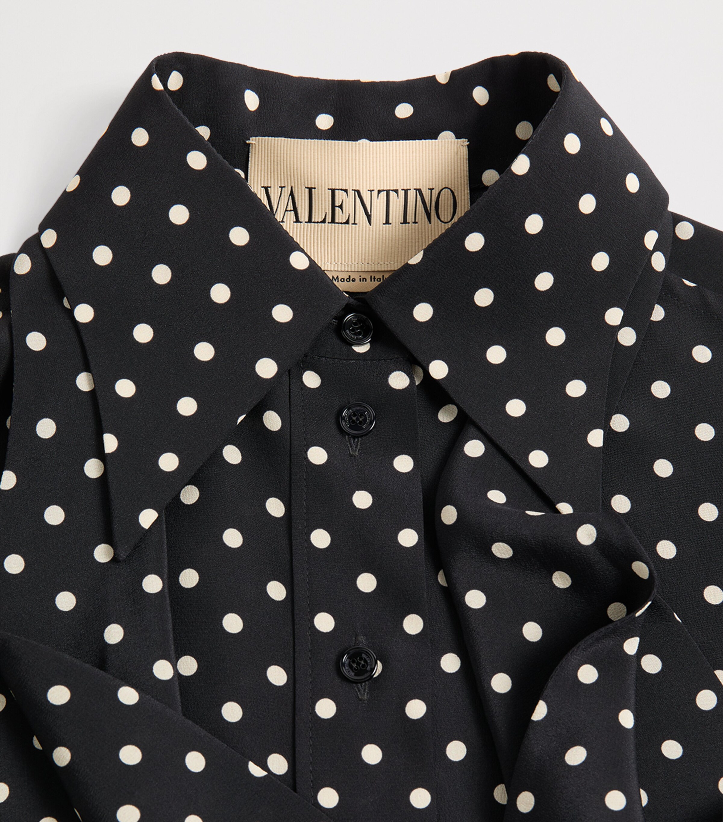 Valentino Womens Silk Polka Dot Shirt Image 8