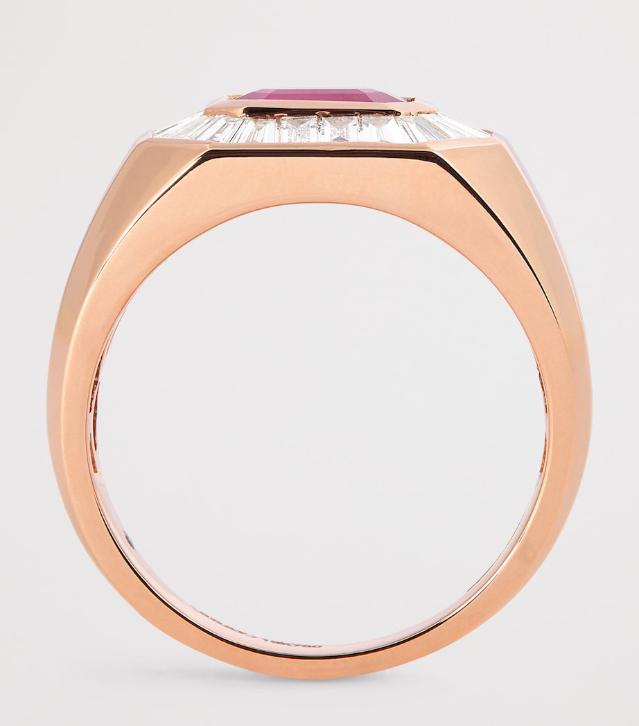 Rose Gold, Diamond and Ruby Championship Ring ROSE GOLD Image 3