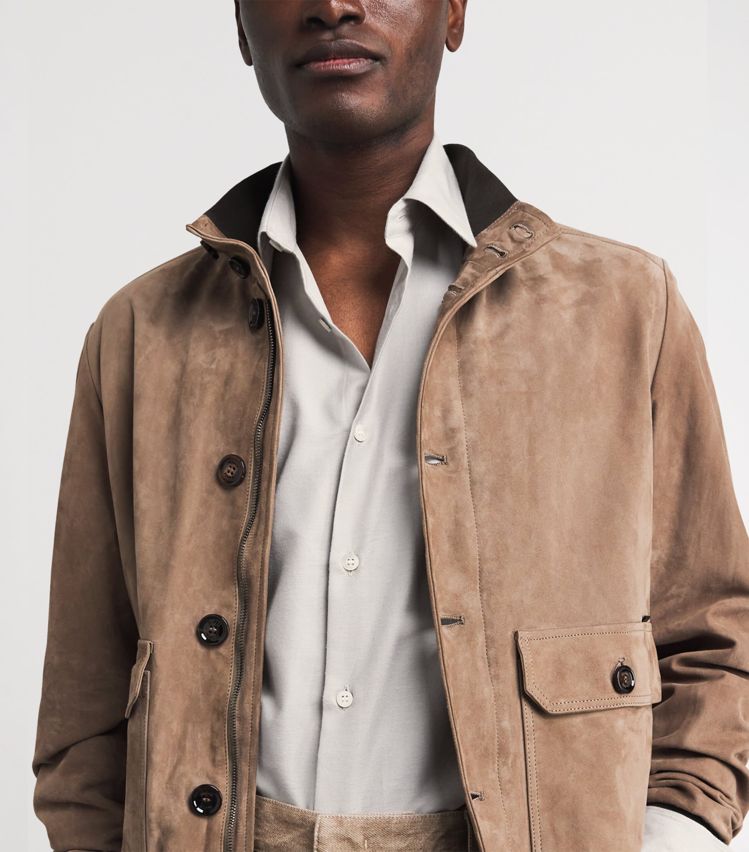 Sunspel Mens Cotton-Cashmere Shirt Gyfi Image 3