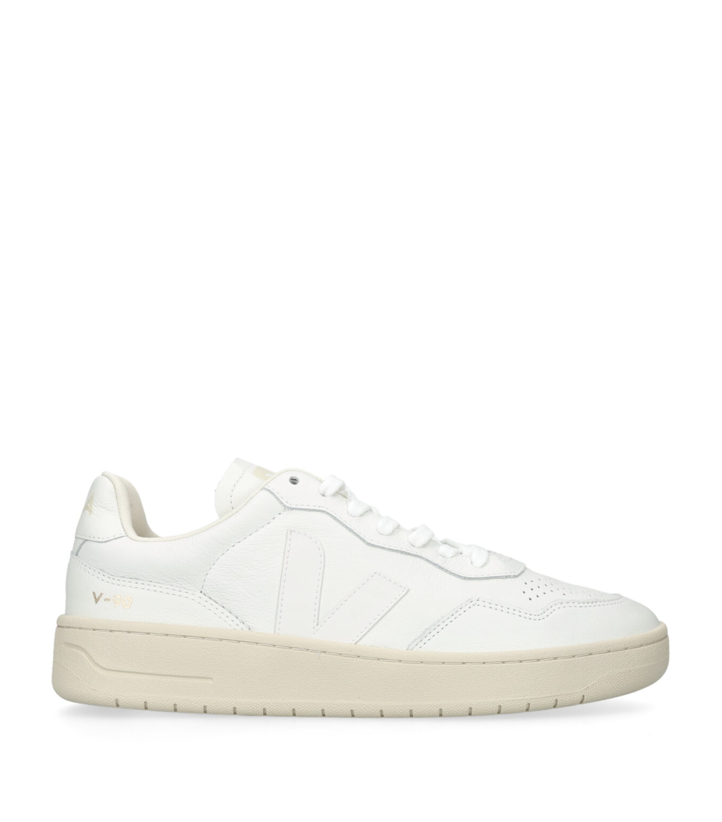 Veja V-10 Leather Sneakers In White